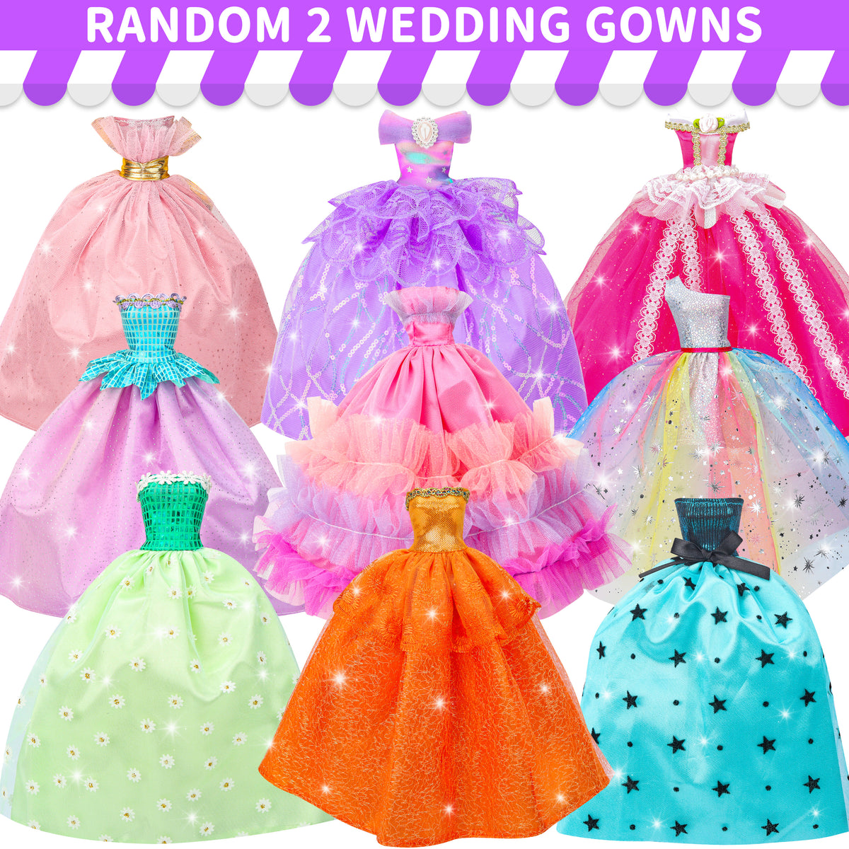 Style Shine 90 PCS Doll Clothes and Accessories Set Toys for 11.5 inch Doll