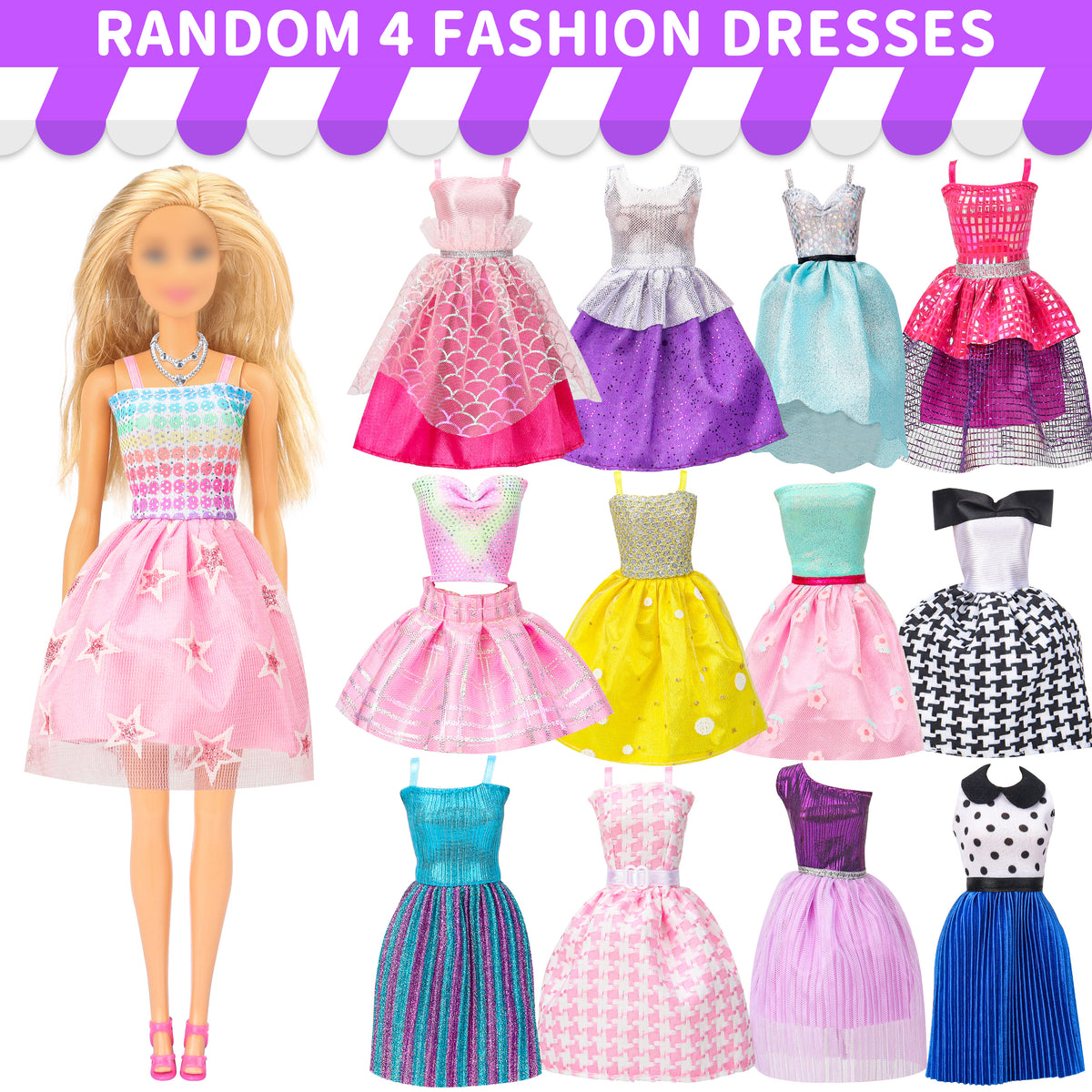 Style Shine 90 PCS Doll Clothes and Accessories Set Toys for 11.5 inch Doll
